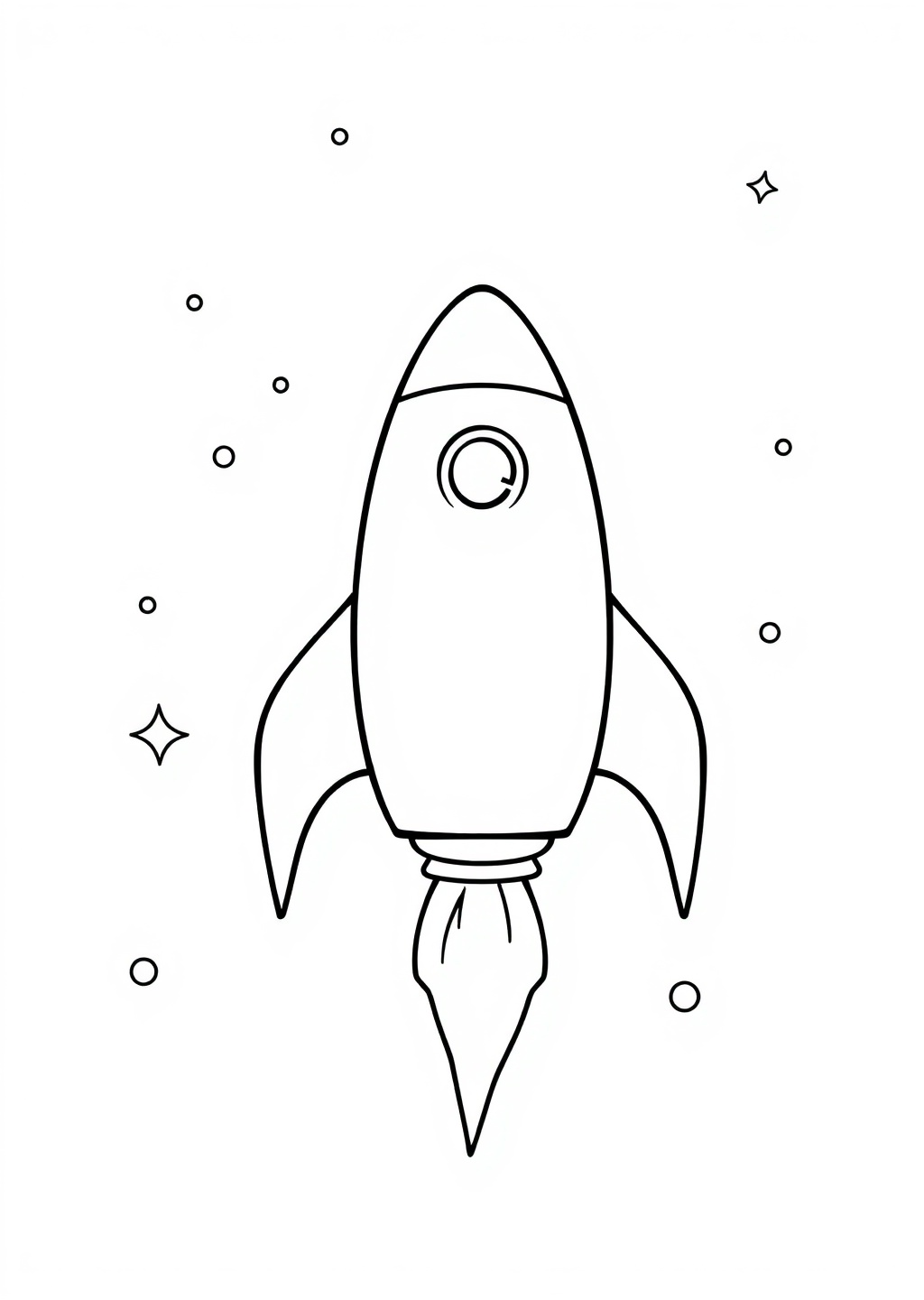 Ausmalbild: Rakete
