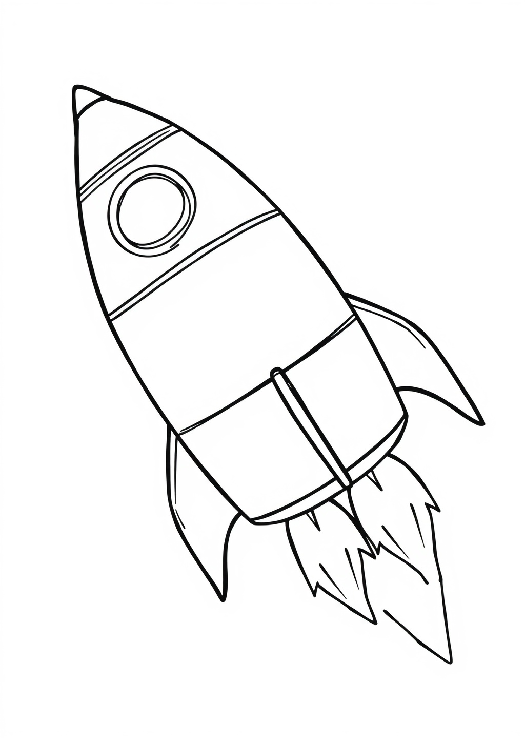 Ausmalbild: Rakete