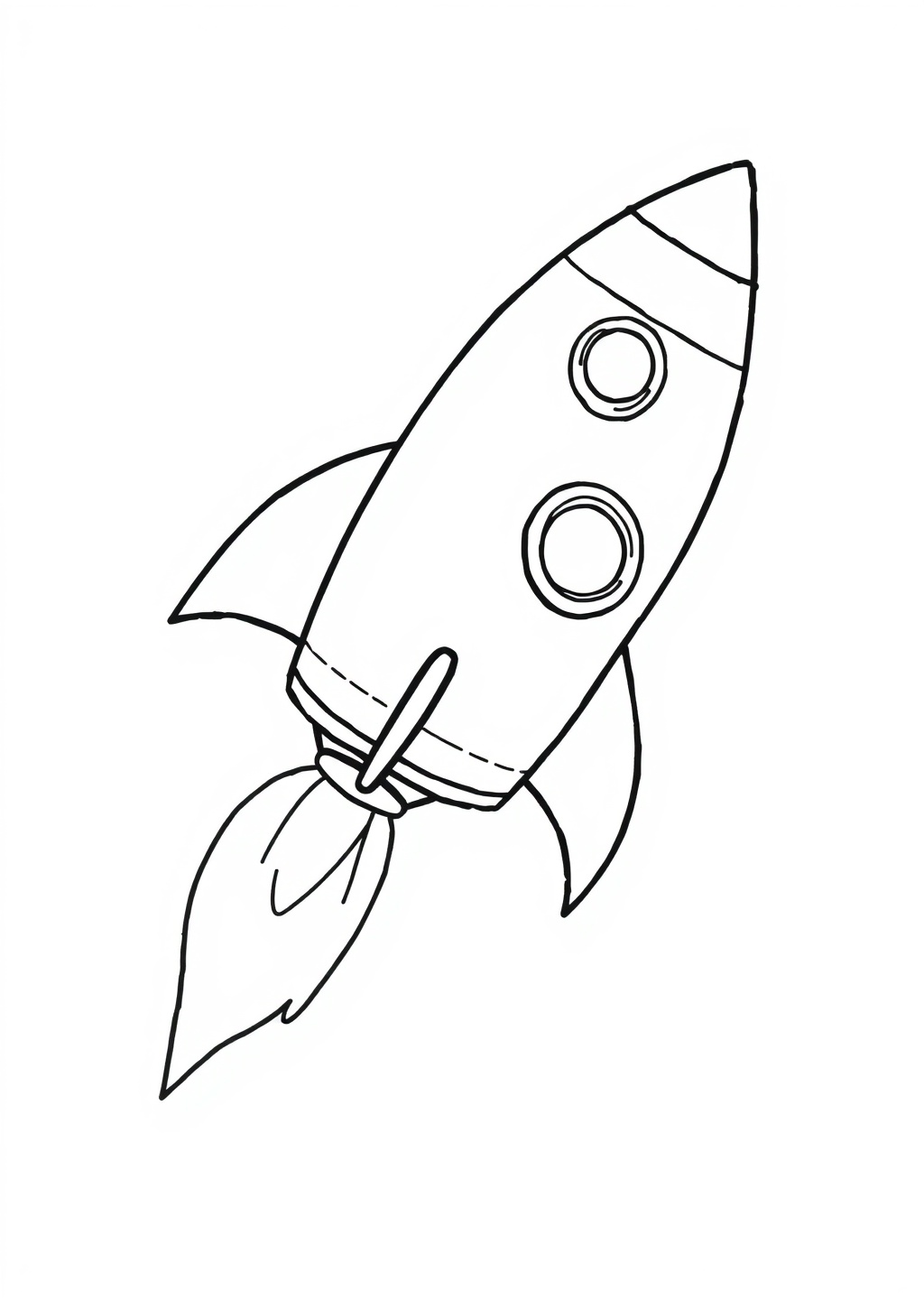 Ausmalbild: Rakete