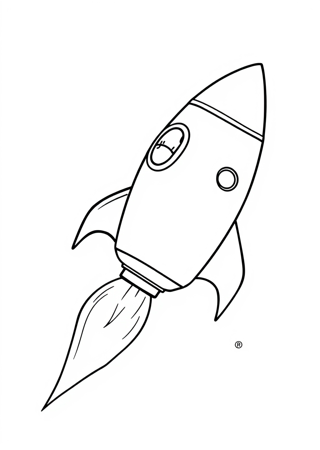 Ausmalbild: Rakete