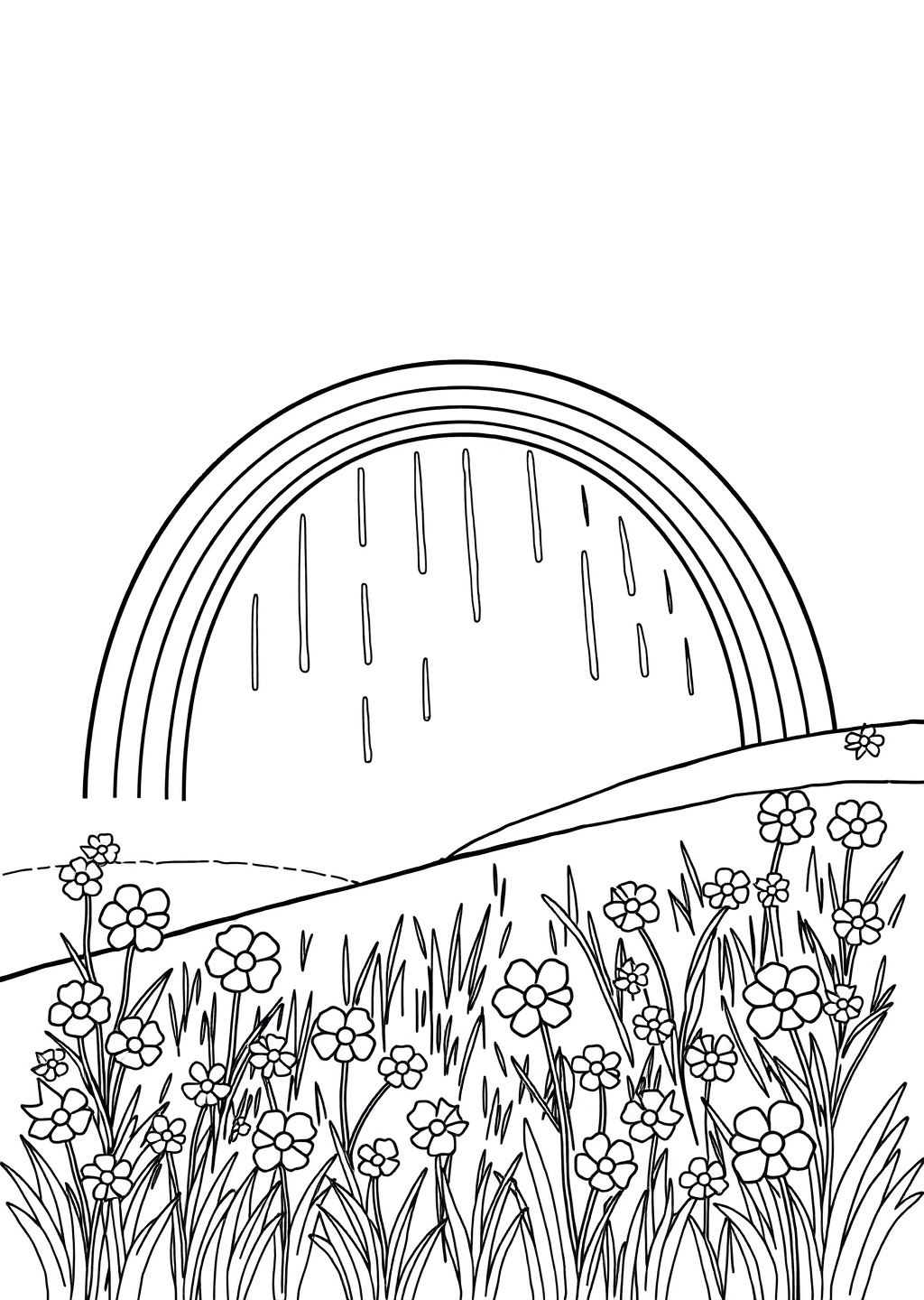 Ausmalbild: Regenbogen