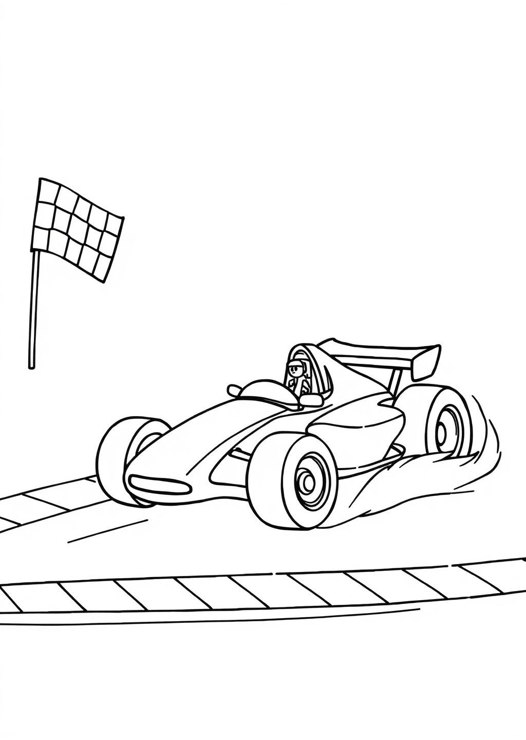 Ausmalbild: Rennwagen