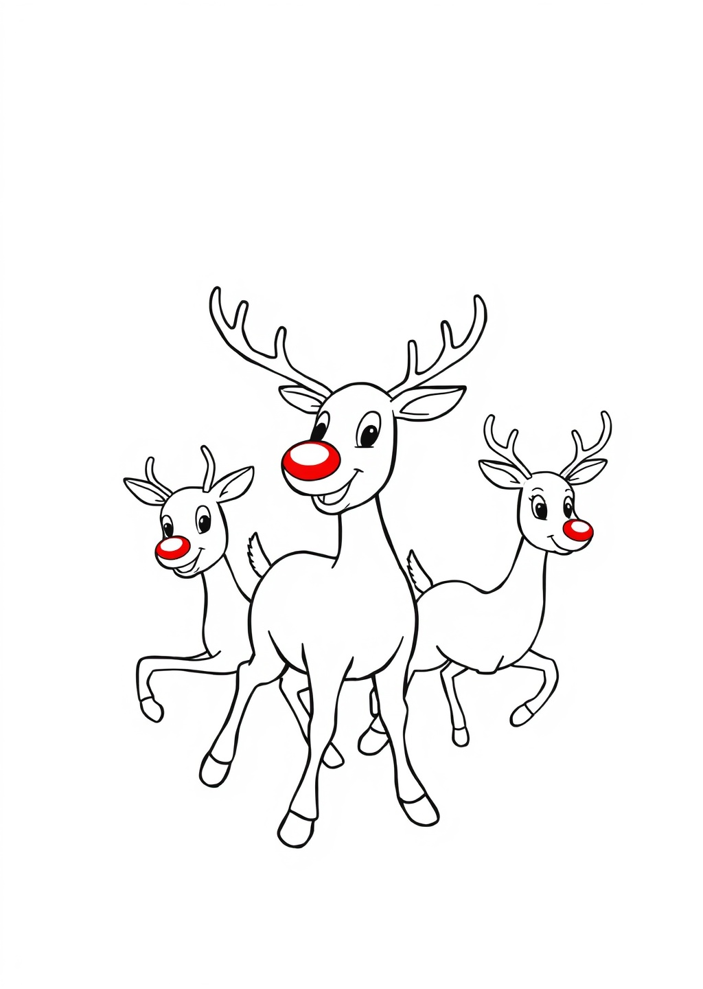 Ausmalbild: Rentiere