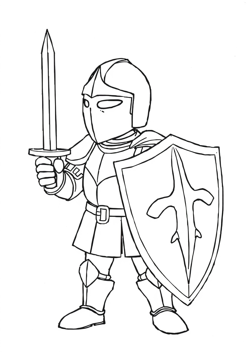 Ausmalbild: Ritter