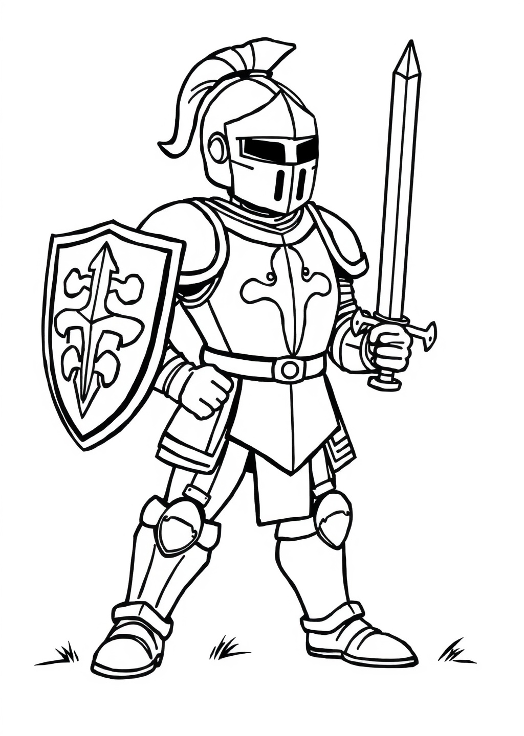 Ausmalbild: Ritter