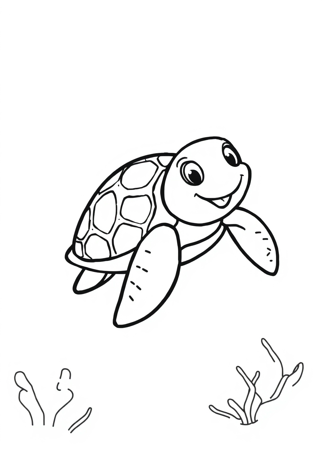 Ausmalbild: Schildkröte