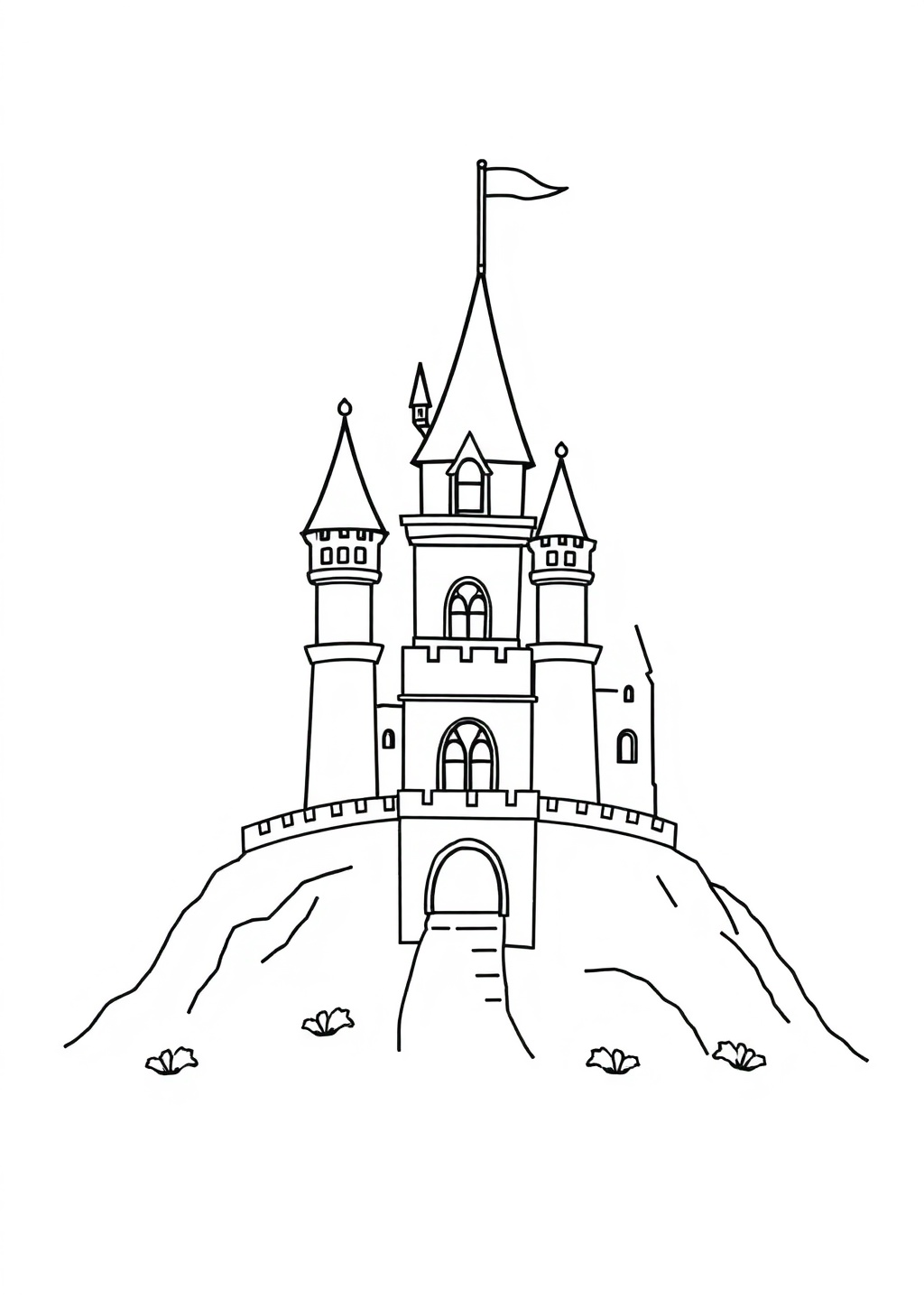 Ausmalbild: Schloss