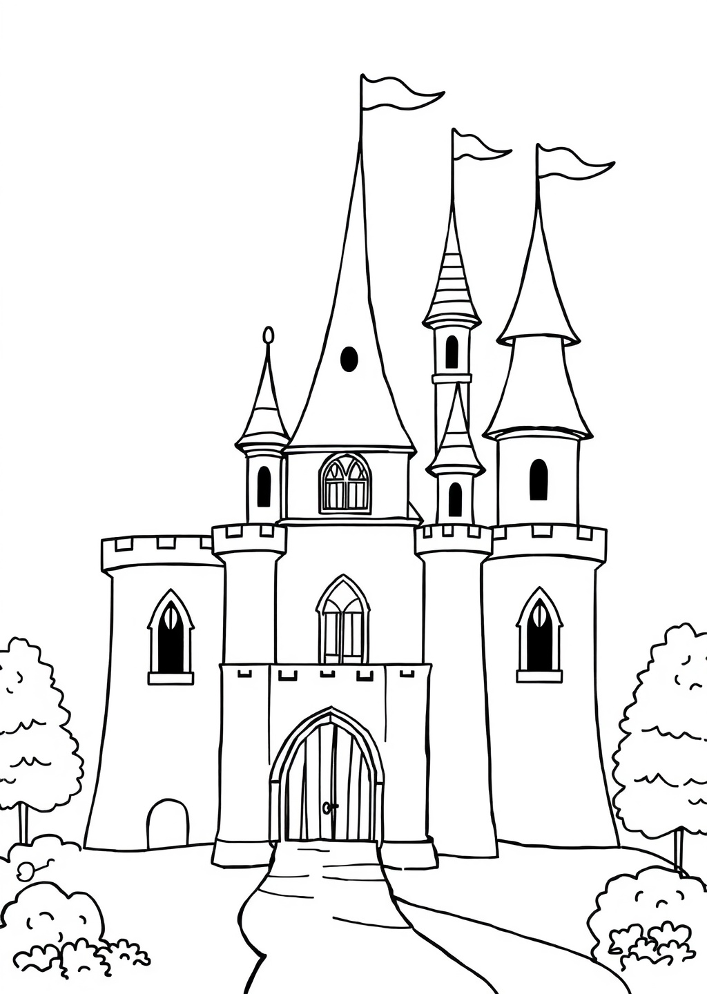 Ausmalbild: Schloss