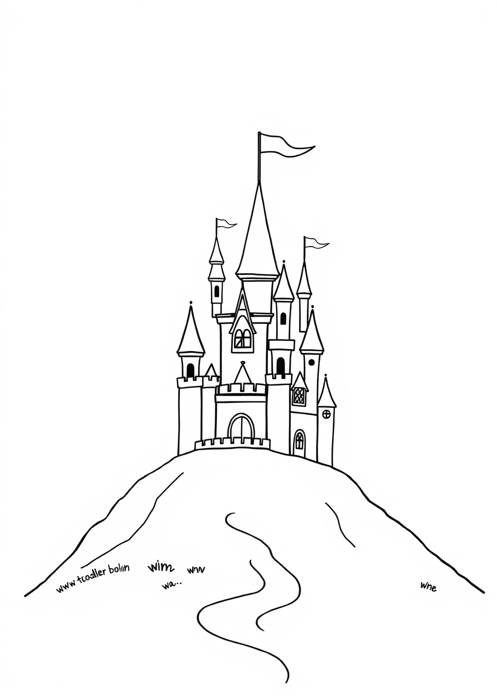 Ausmalbild: Schloss