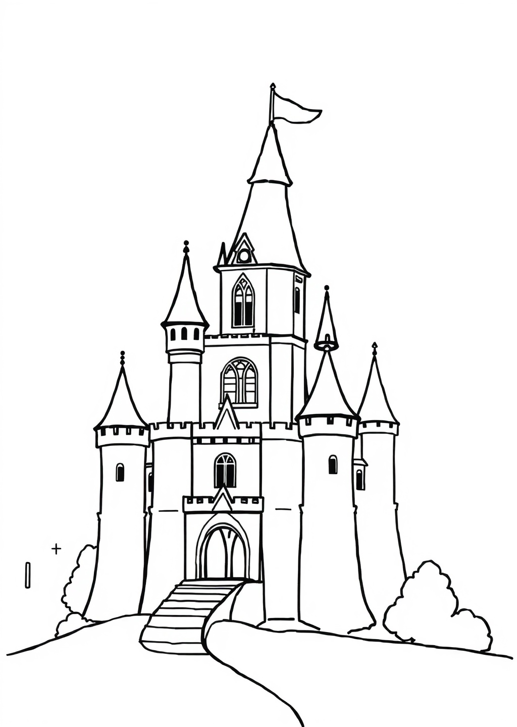 Ausmalbild: Schloss