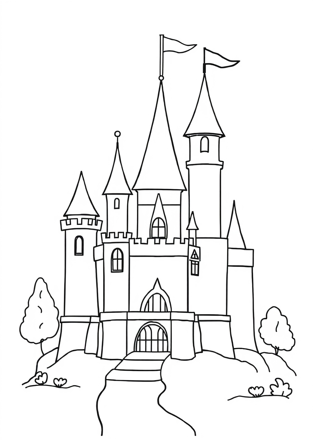 Ausmalbild: Schloss