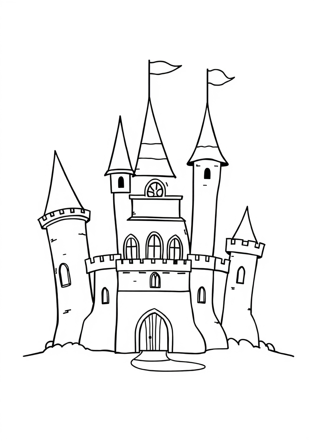 Ausmalbild: Schloss