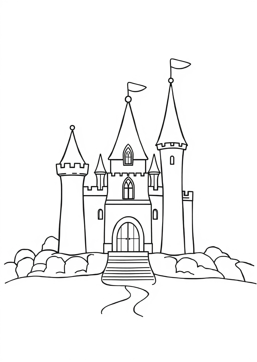 Ausmalbild: Schloss