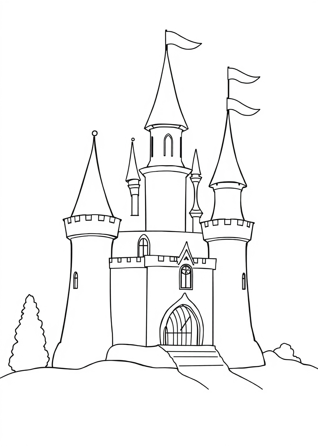 Ausmalbild: Schloss