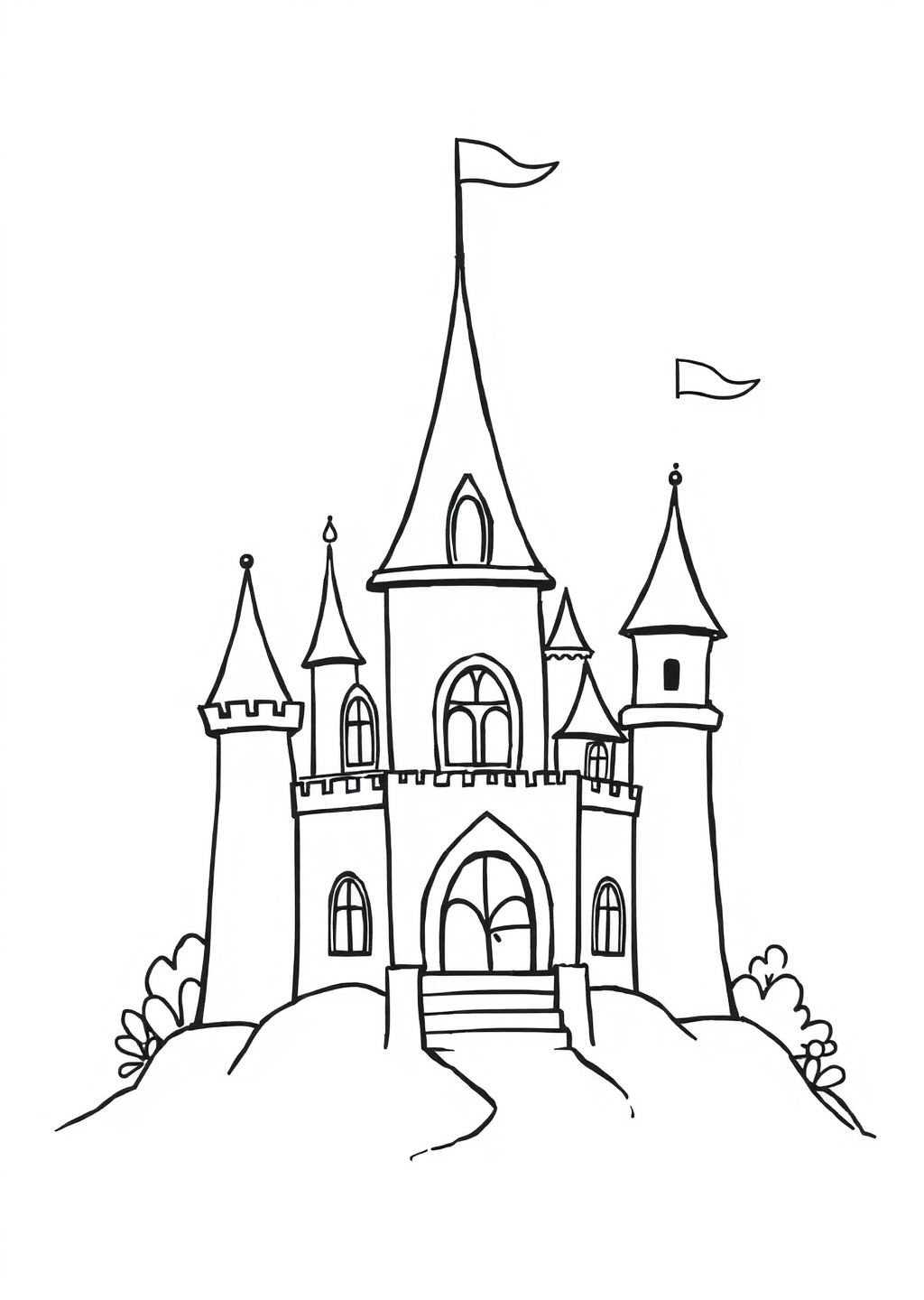 Ausmalbild: Schloss