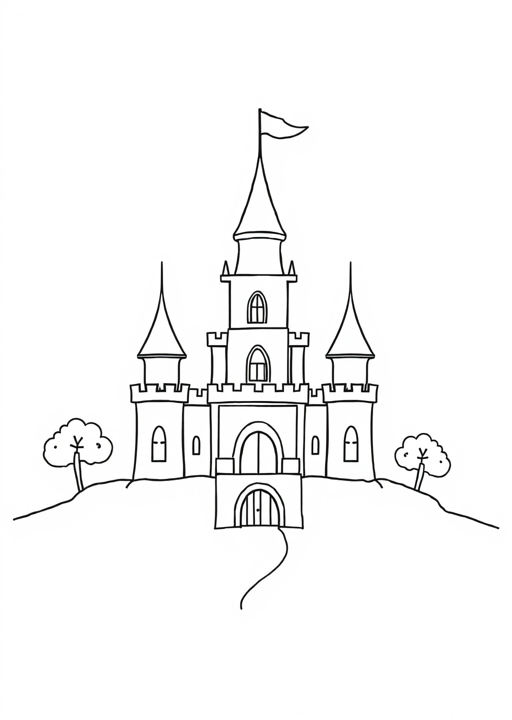 Ausmalbild: Schloss