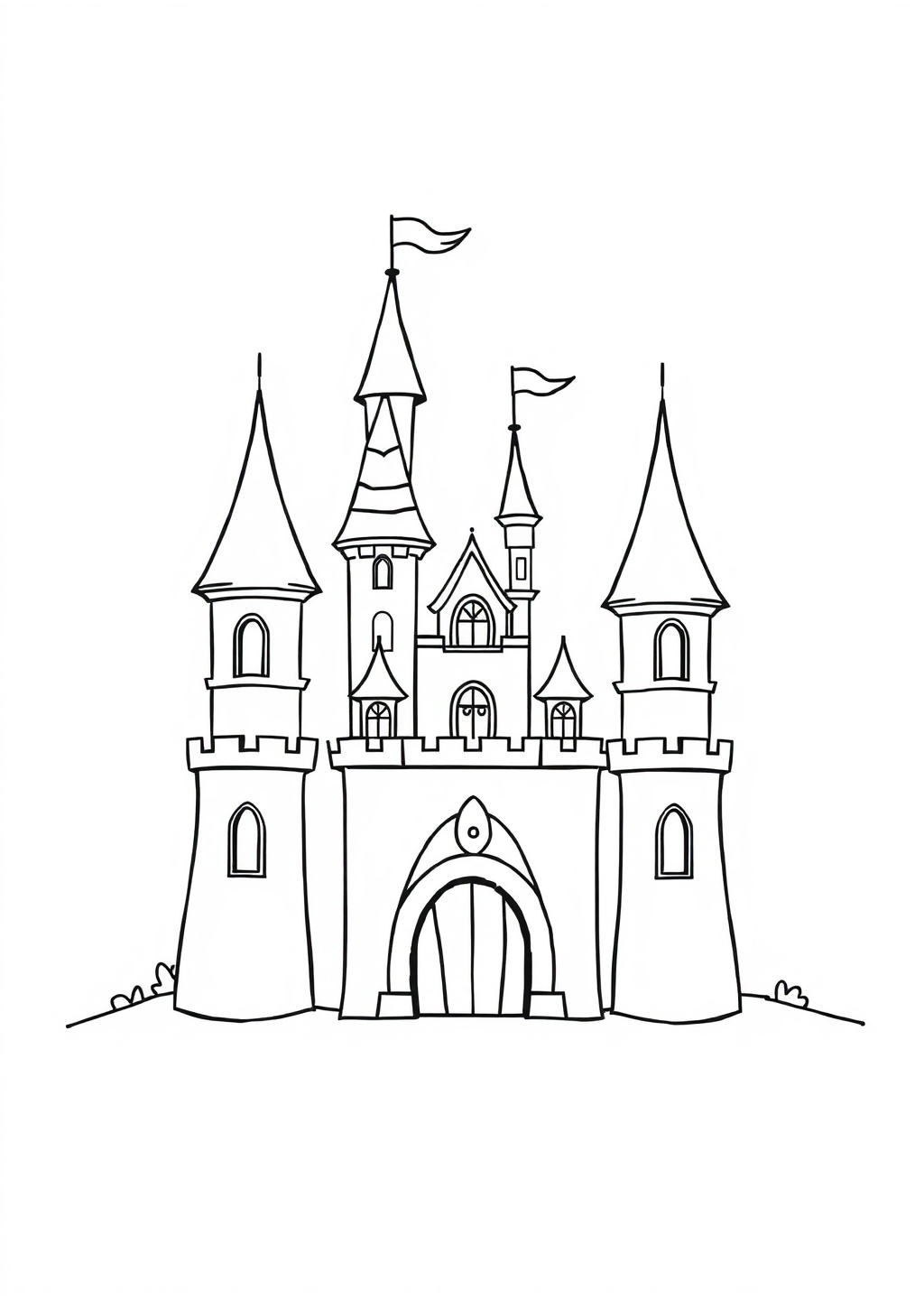 Ausmalbild: Schloss