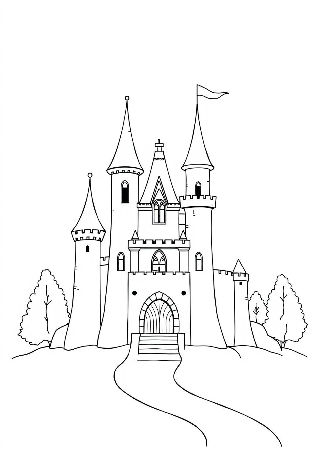 Ausmalbild: Schloss