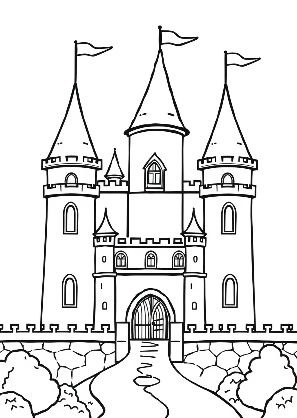 Ausmalbild: Schloss