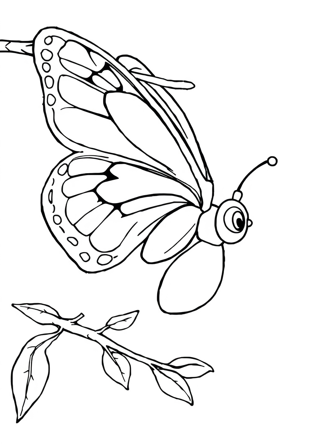 Ausmalbild: Schmetterling