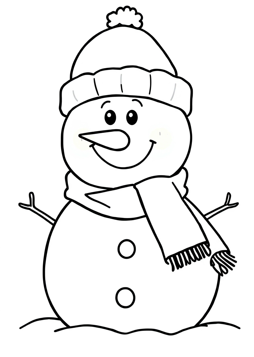 Ausmalbild: Schneemann