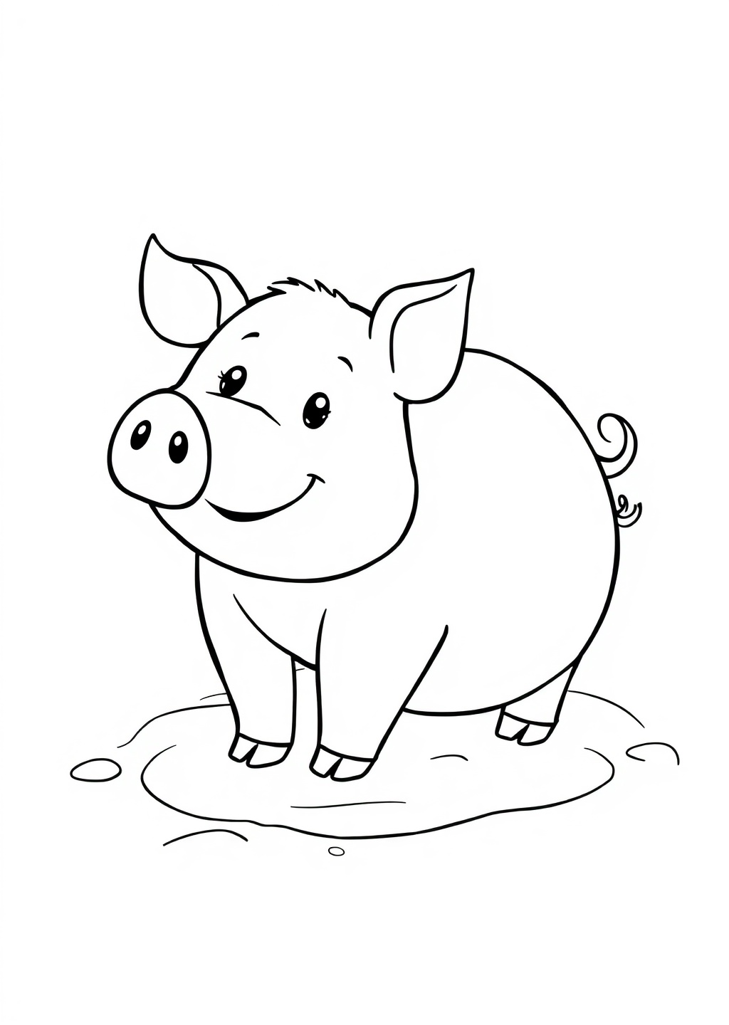 Ausmalbild: Schwein