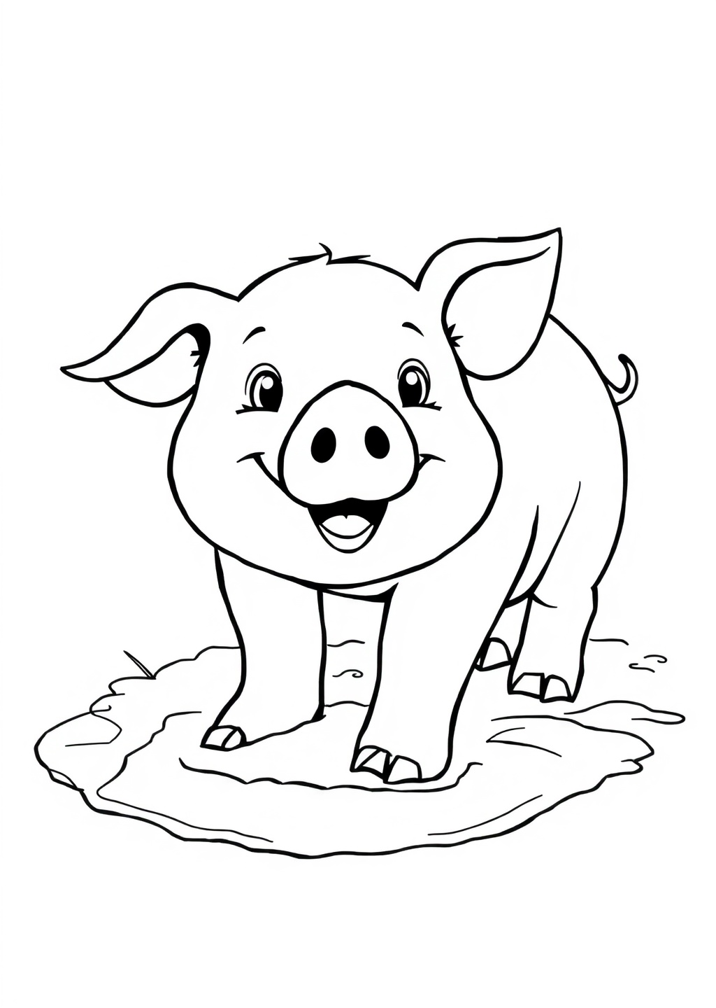 Ausmalbild: Schwein