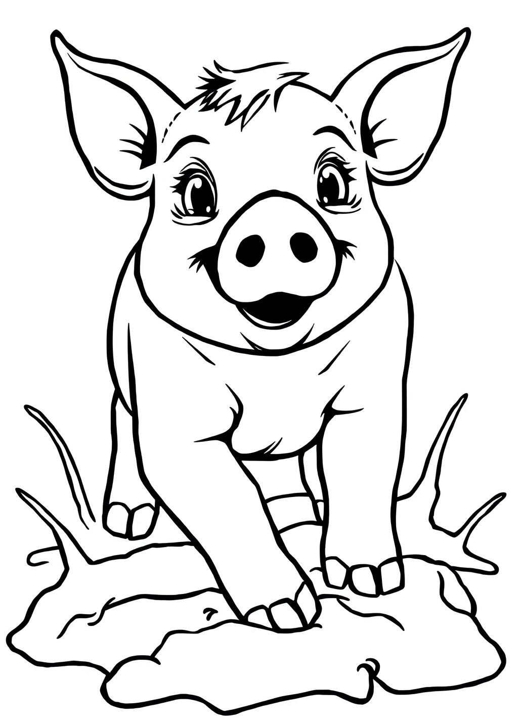 Ausmalbild: Schwein