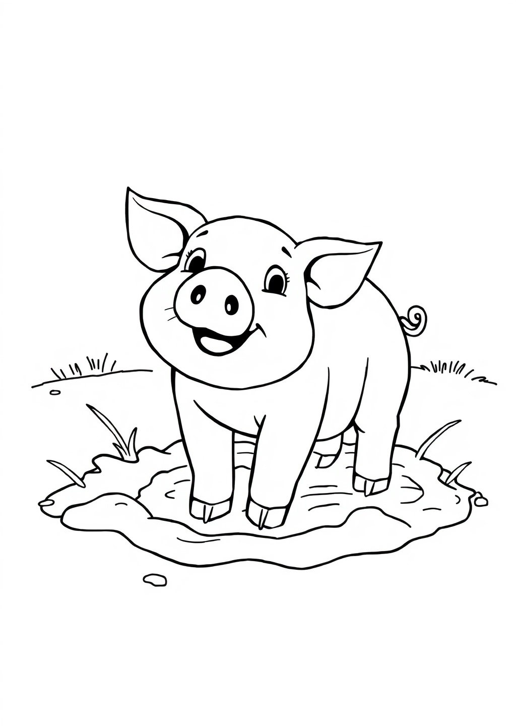 Ausmalbild: Schwein