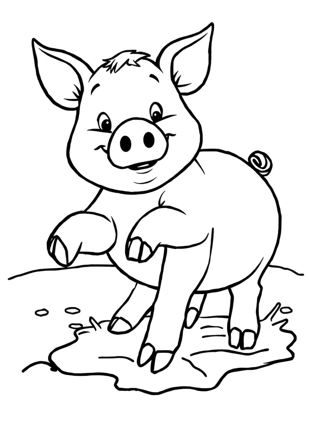 Ausmalbild: Schwein