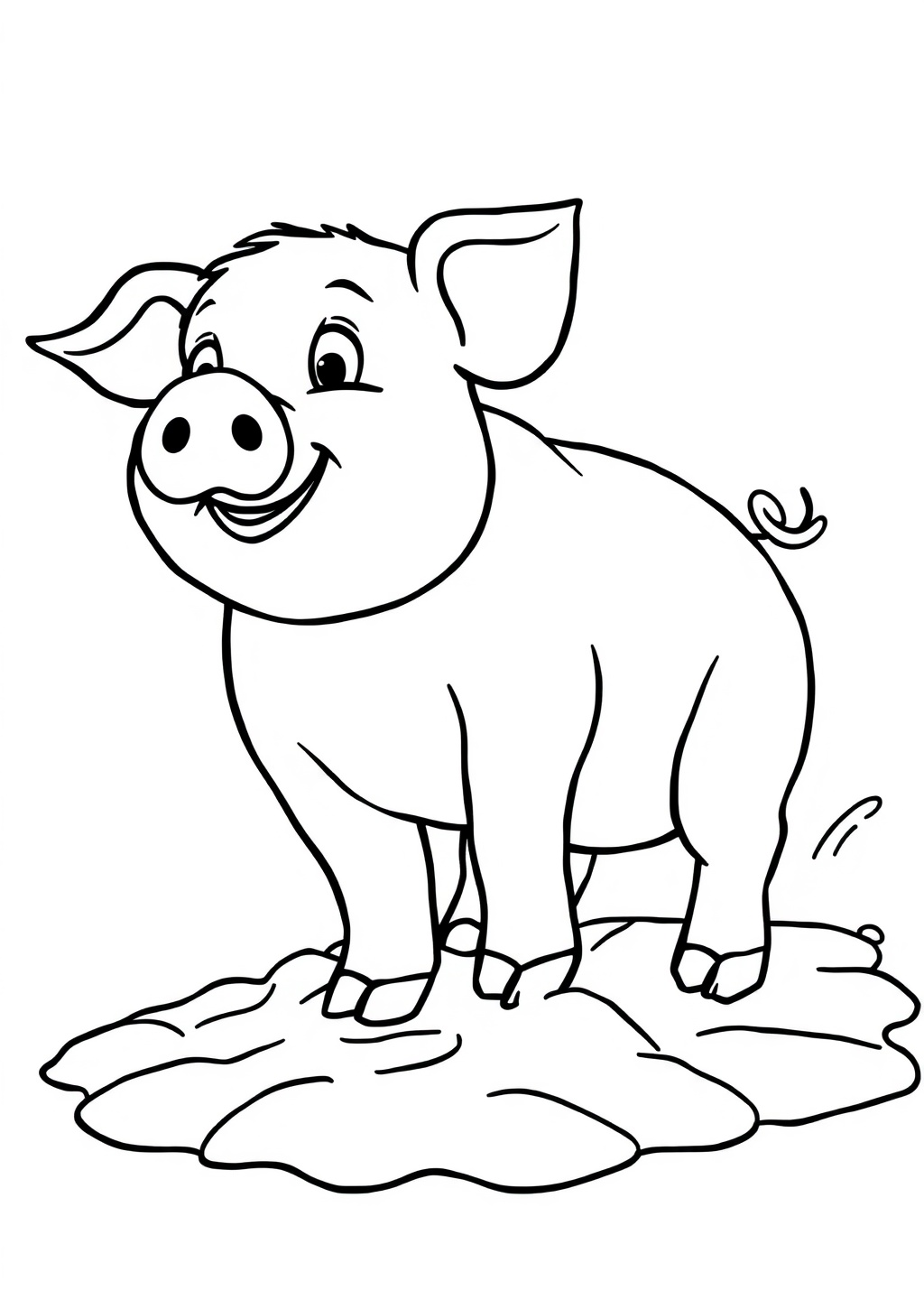 Ausmalbild: Schwein