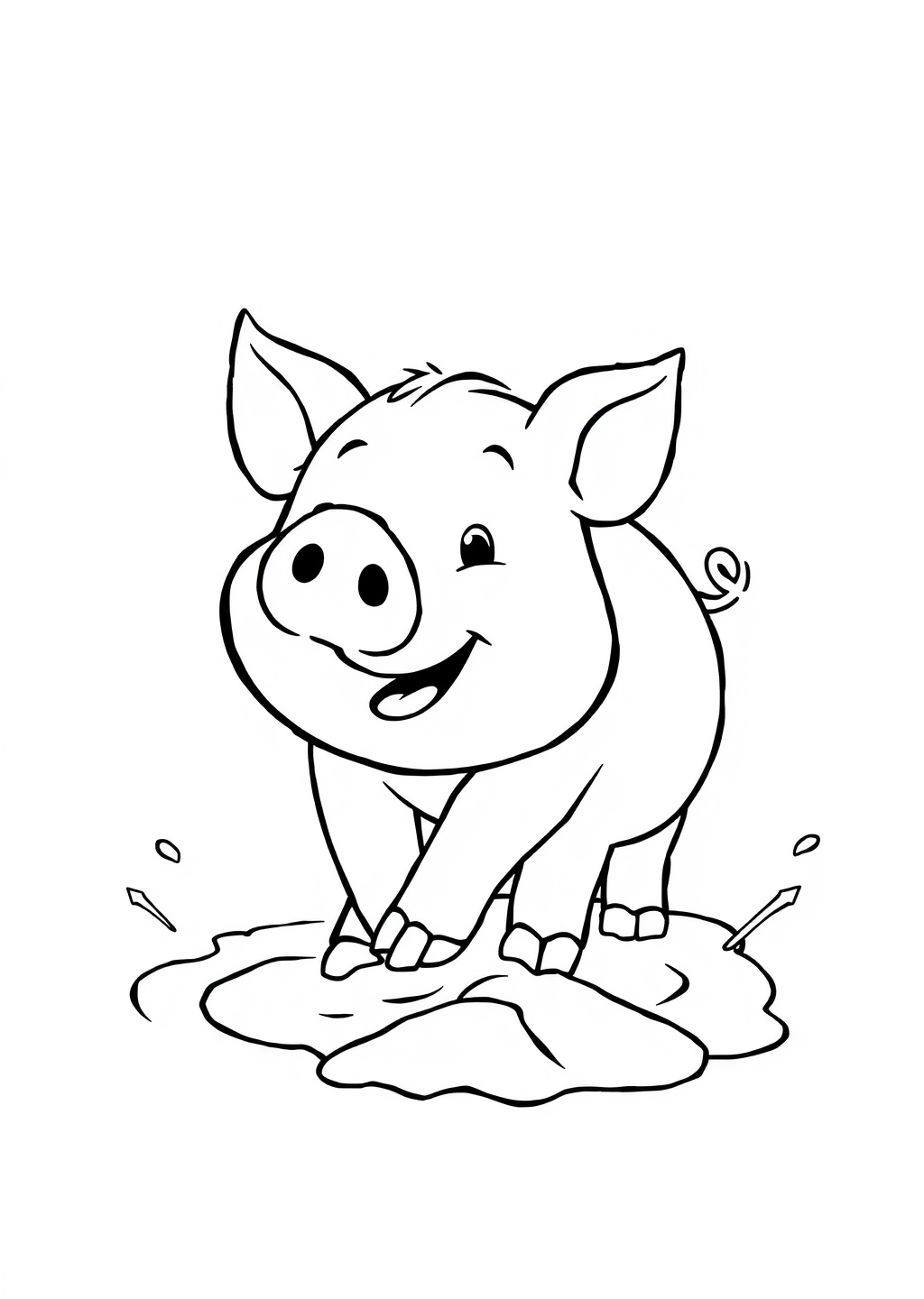 Ausmalbild: Schwein