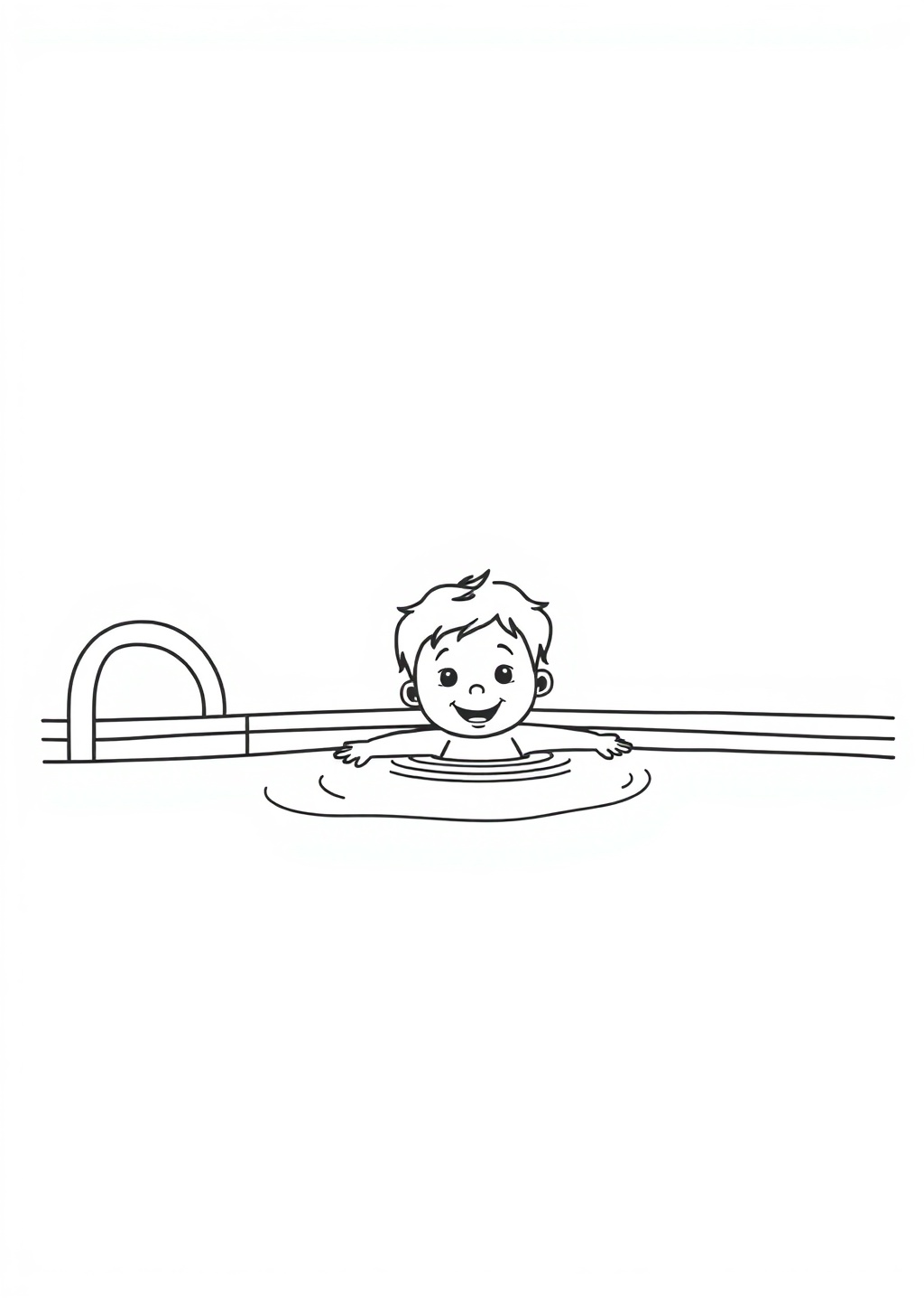 Ausmalbild: Schwimmen
