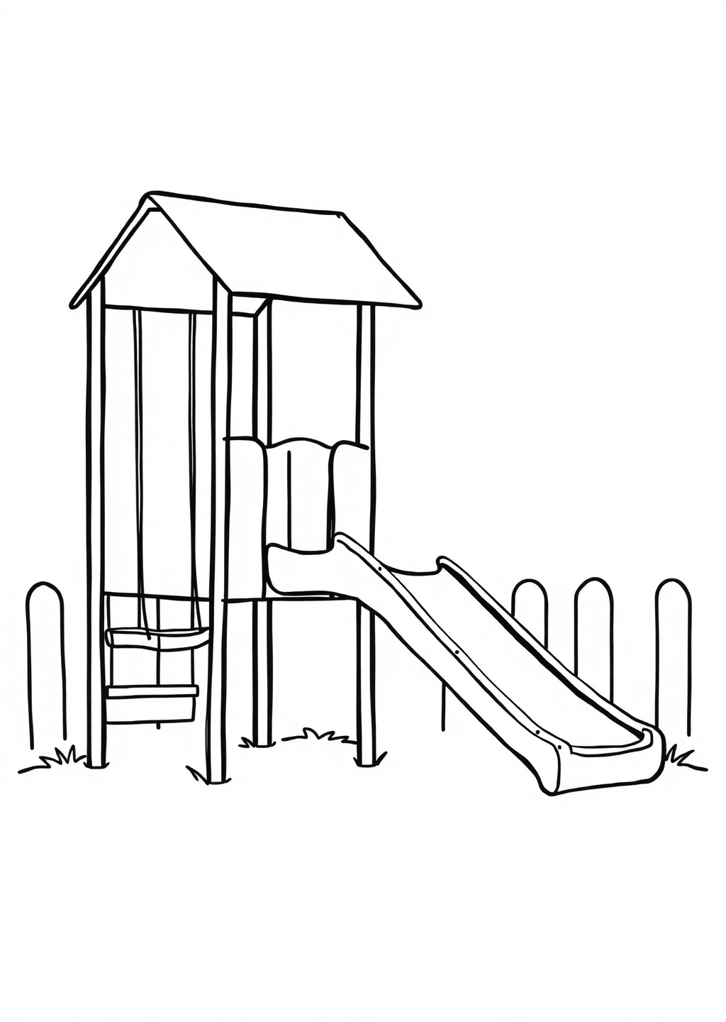 Ausmalbild: Spielplatz