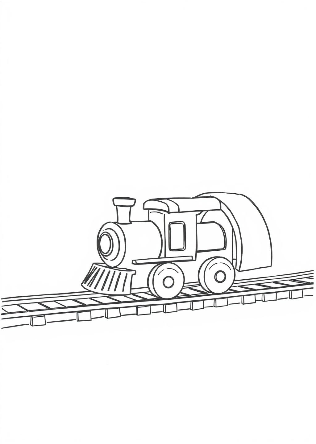 Ausmalbild: Spielzeugeisenbahn