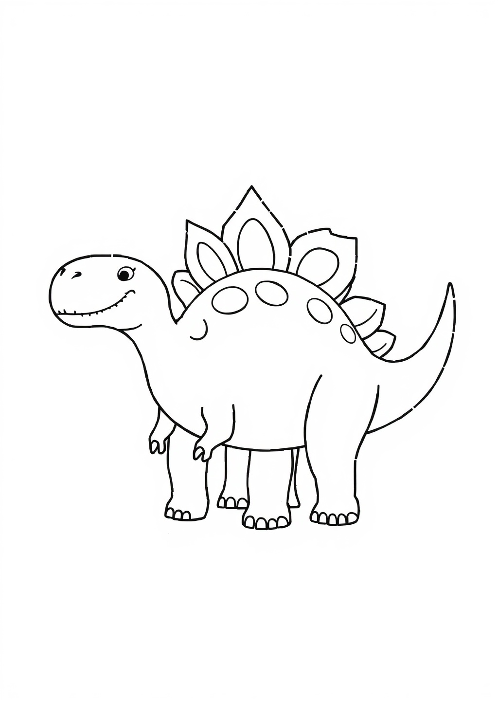 Ausmalbild: Stegosaurus