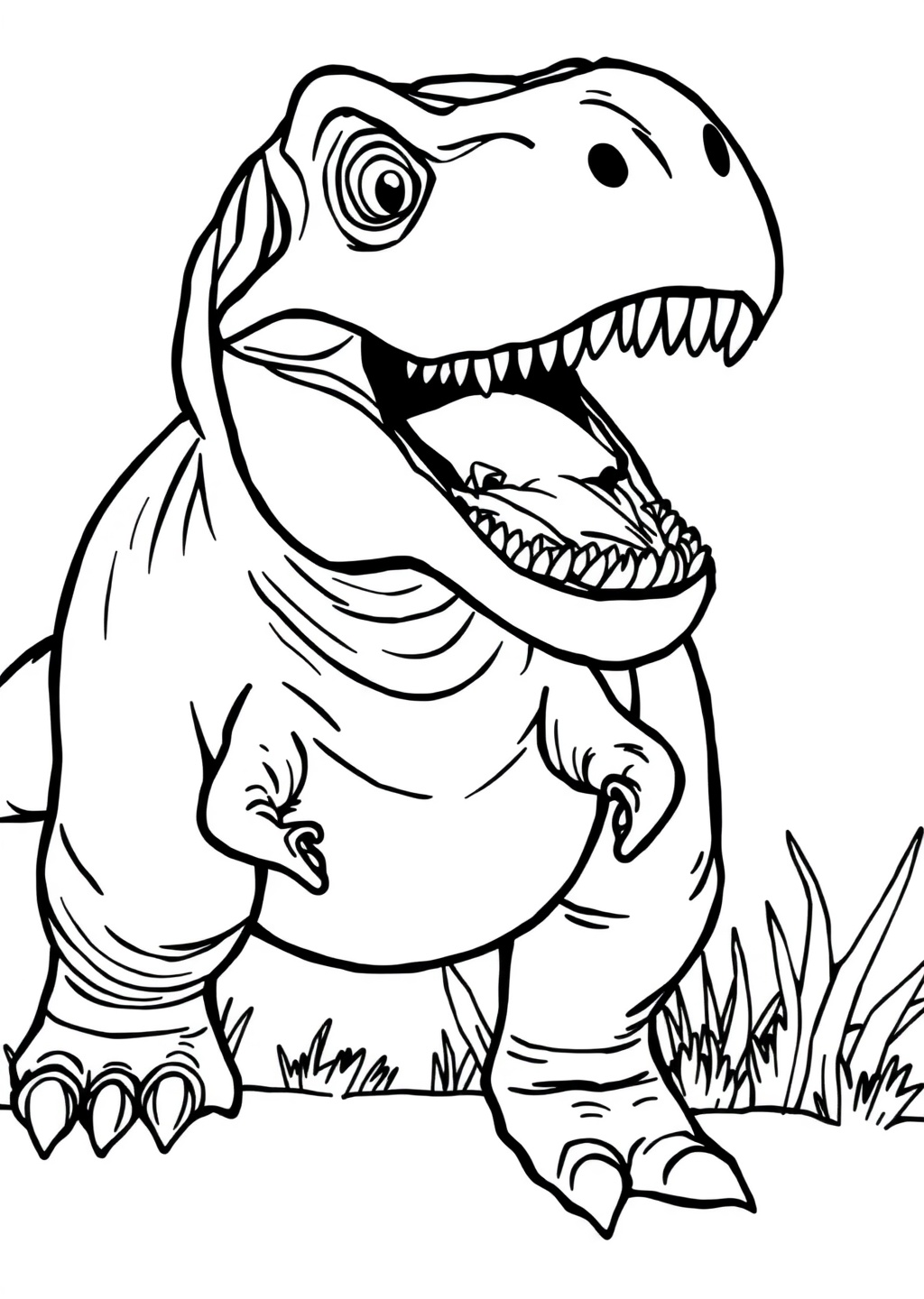 Ausmalbild: T-Rex