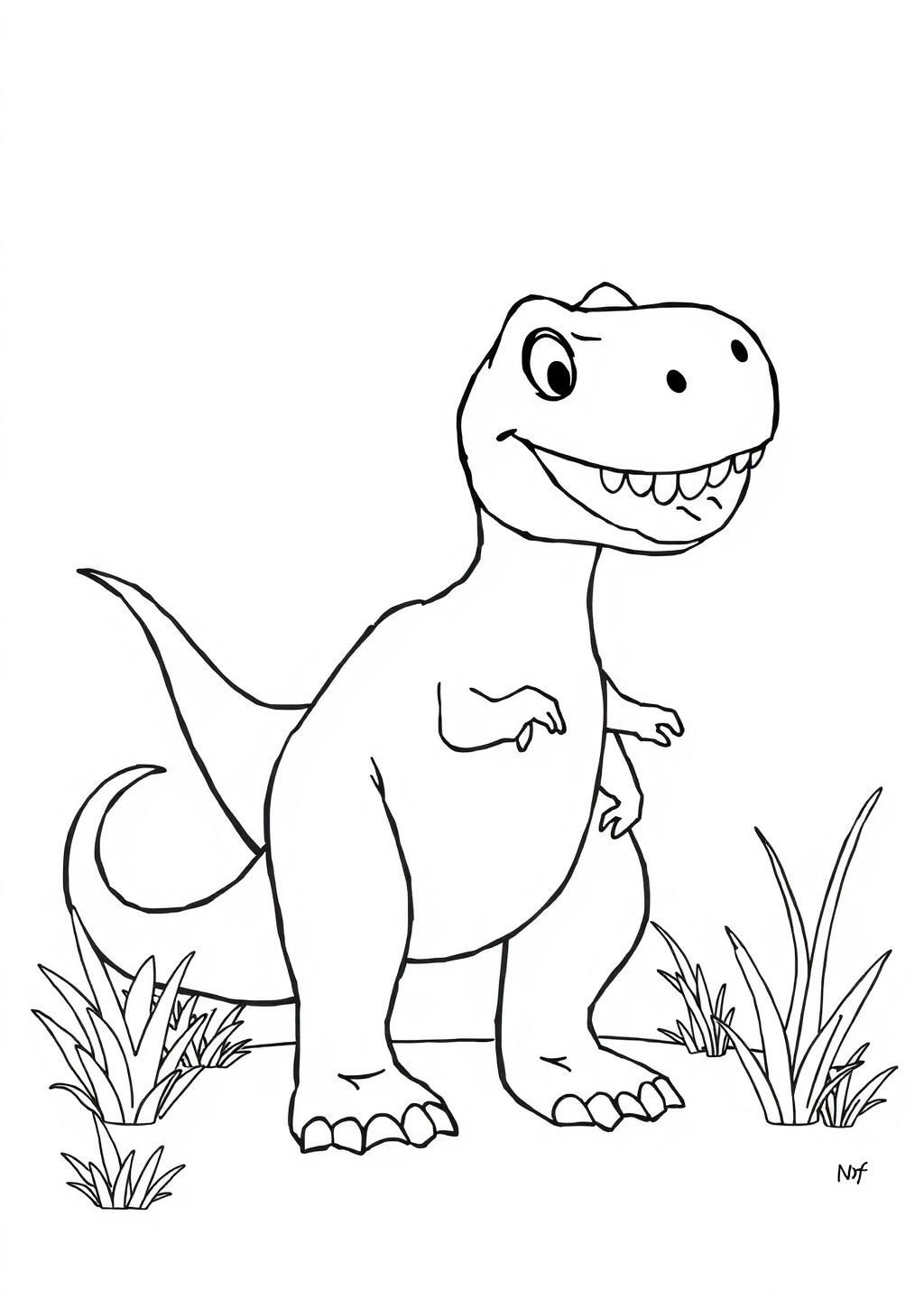 Ausmalbild: T-Rex