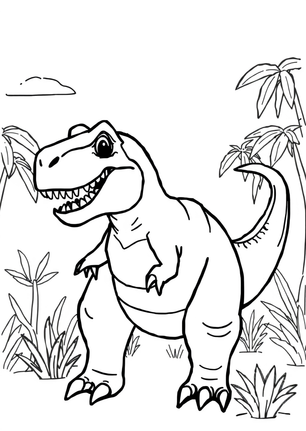 Ausmalbild: T-Rex