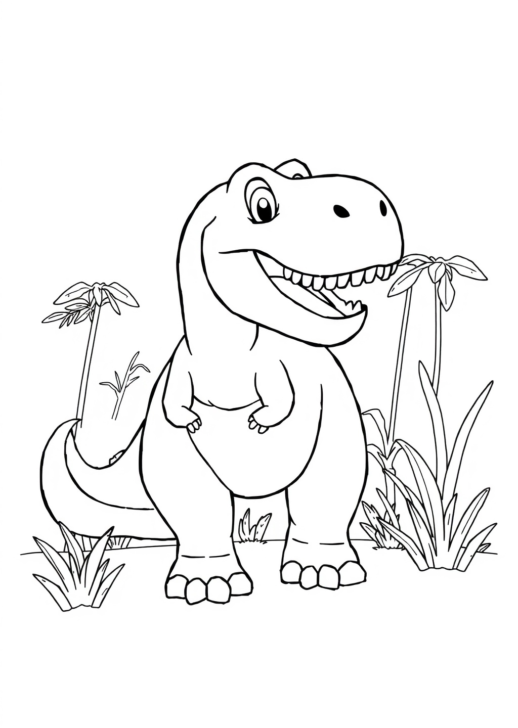 Ausmalbild: T-Rex