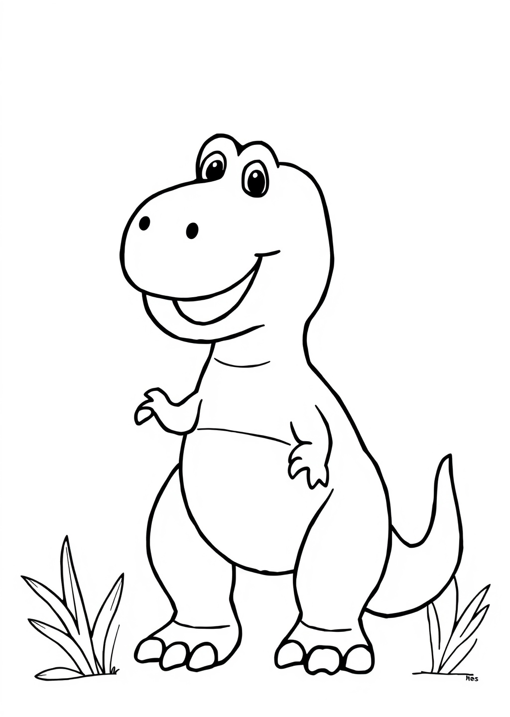 Ausmalbild: T-Rex