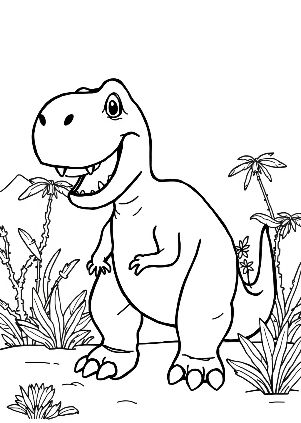 Ausmalbild: T-Rex