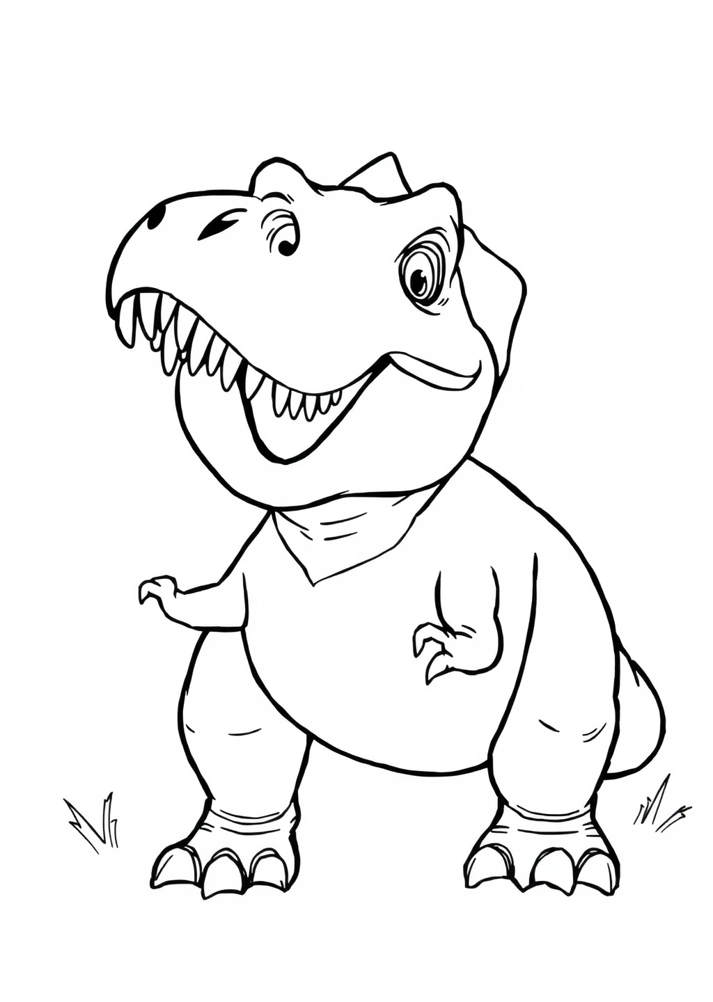 Ausmalbild: T-Rex