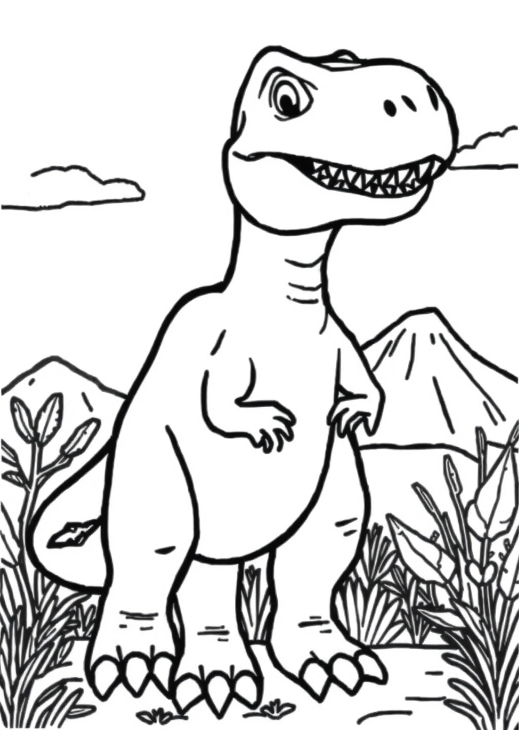 Ausmalbild: T-Rex