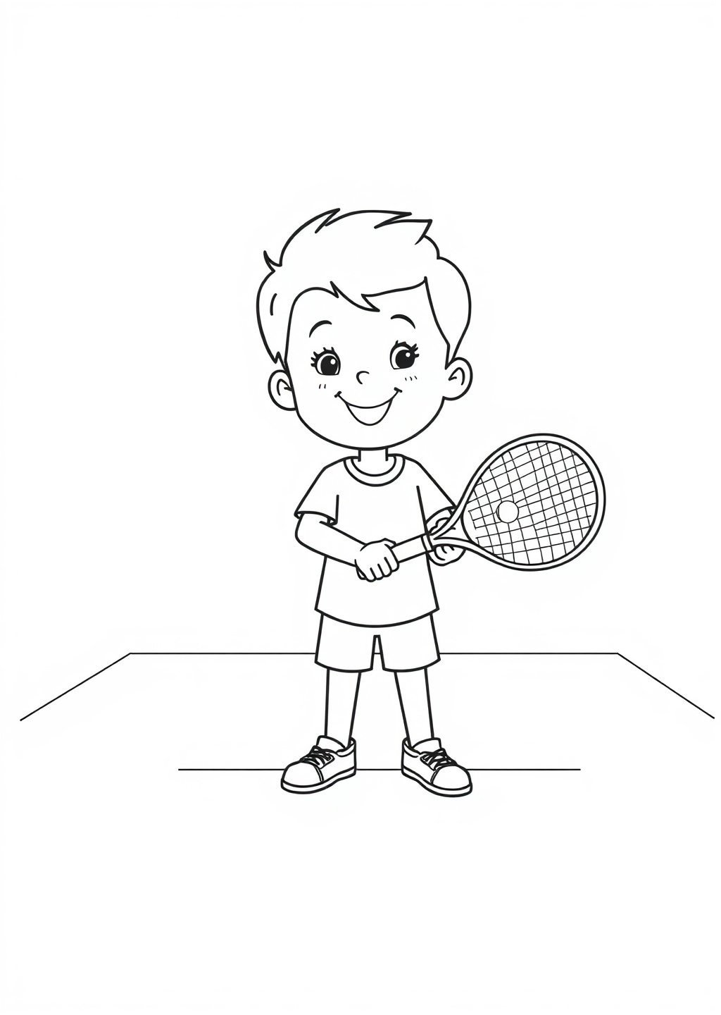 Ausmalbild: Tennis