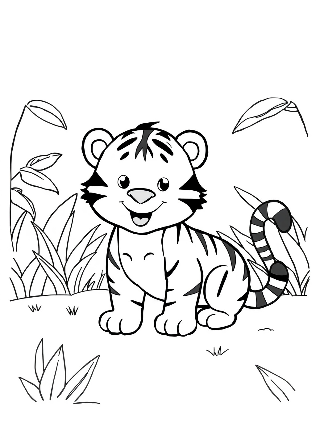 Ausmalbild: Tiger