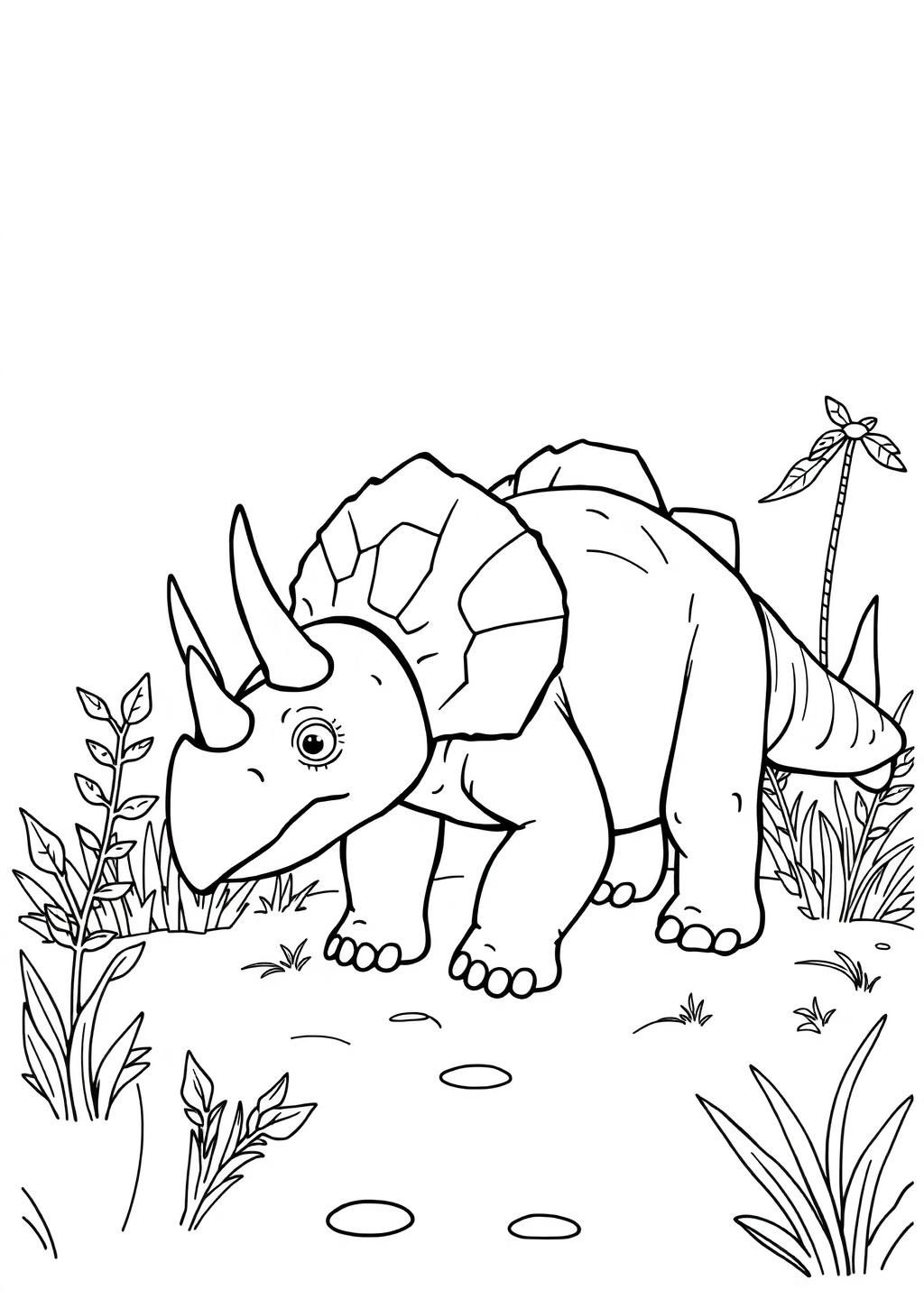 Ausmalbild: Triceratops