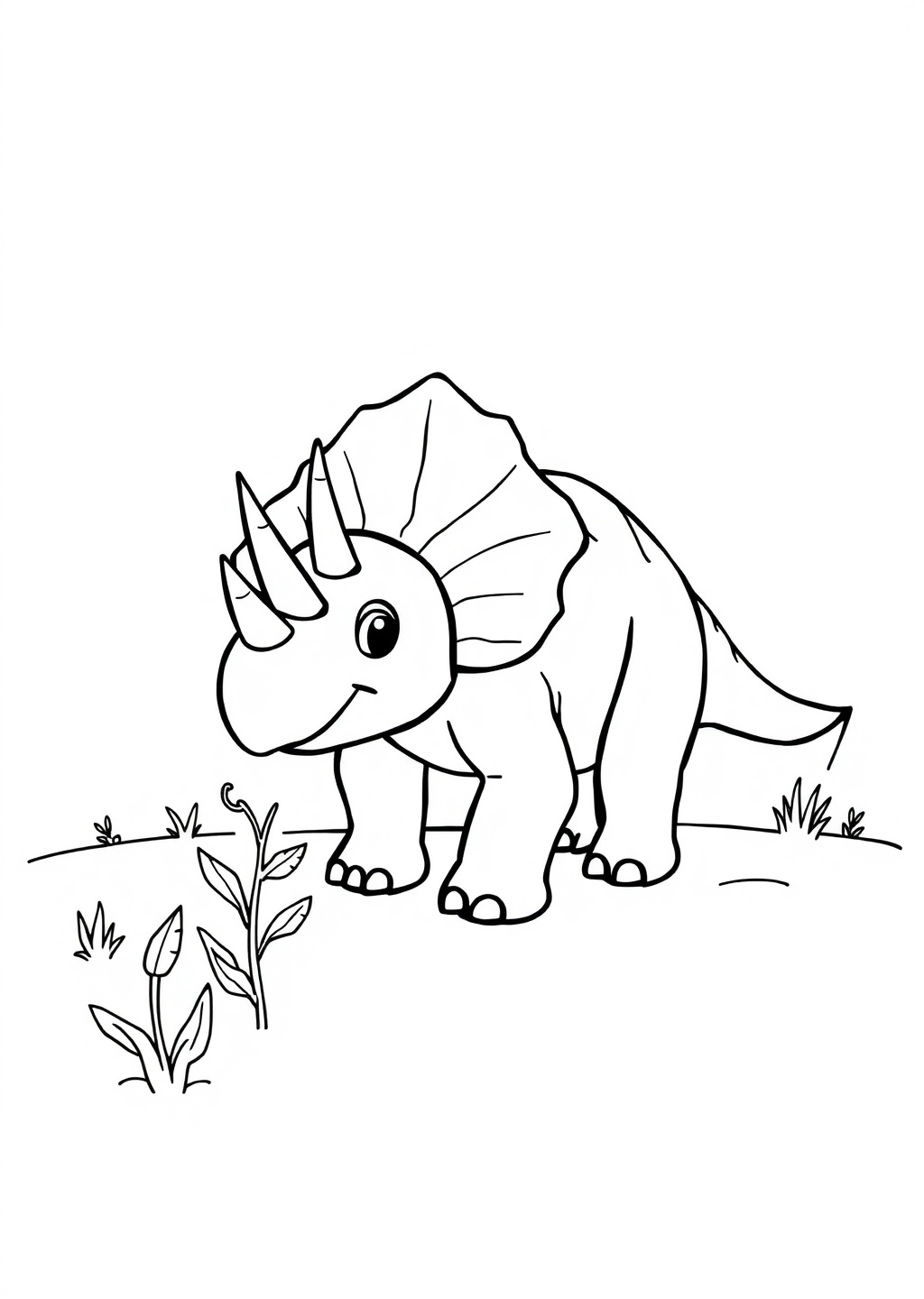 Ausmalbild: Triceratops