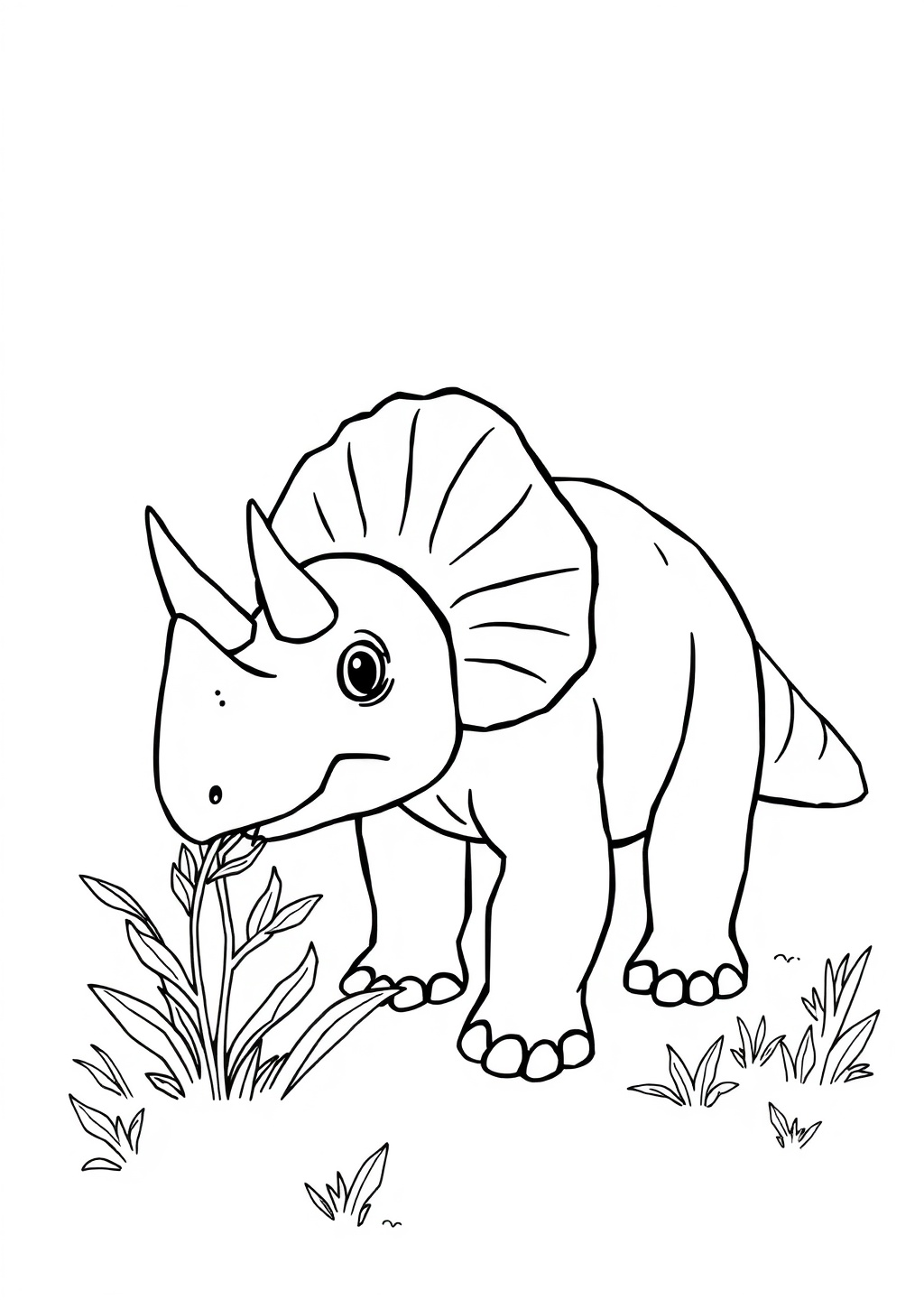 Ausmalbild: Triceratops