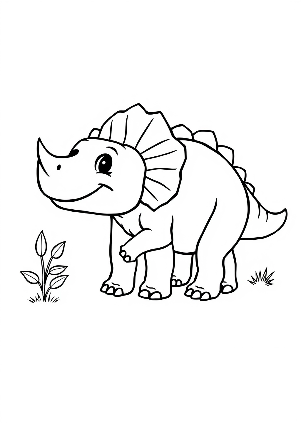 Ausmalbild: Triceratops